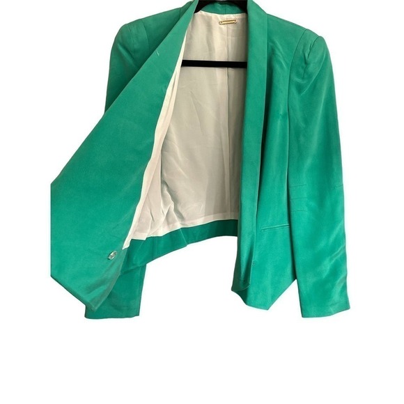 Rebecca Minkoff Women’s Silk One Button Green Blazer Size 2 NWOT - Picture 6 of 11